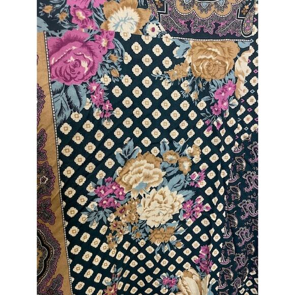 Vintage Lady Carol Dress Set Green Paisley Cardigan Belted Size 16 - Picture 7 of 14